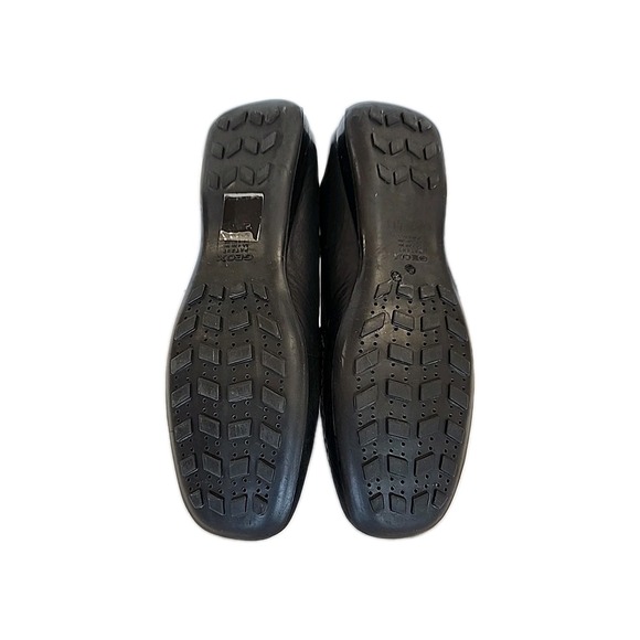 Geox Respira Black Leather Flats Women's EUR 41/US 10-10.5 Made‎ In Italy - Picture 7 of 8
